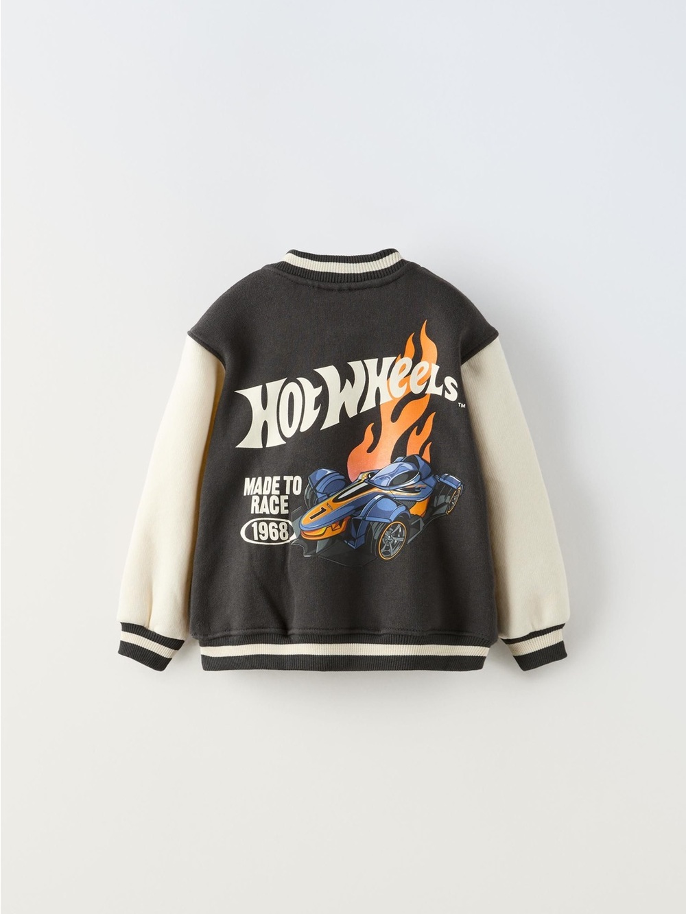 Zara Toddler Boys Hot Wheels Bomber Sweatshirt Varsity Jacket